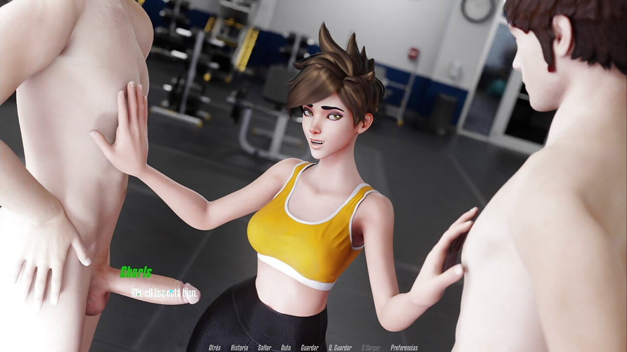 Overwatch XXX - Overwatch Tracer Kacau Oleh Dua Pria - Rute Tracer