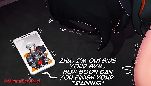 Zhu Yuan spor salonunda (4k hentai)