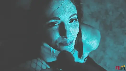 Trapped Slut pushed to Strip and Suck off Captor