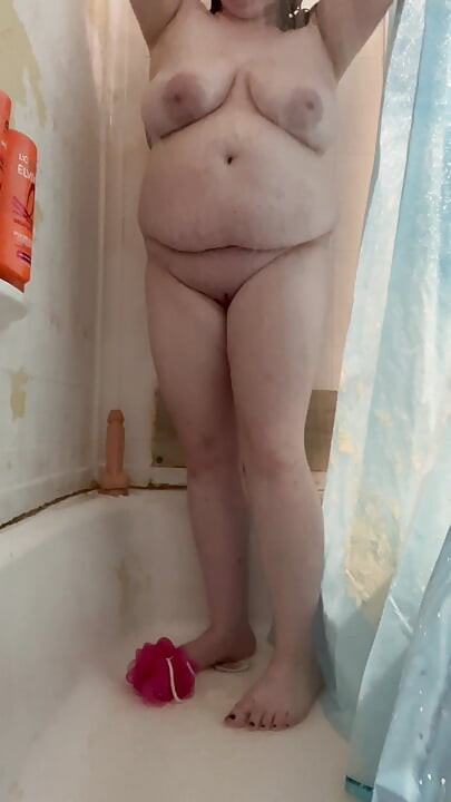 Enjoying a cool shower