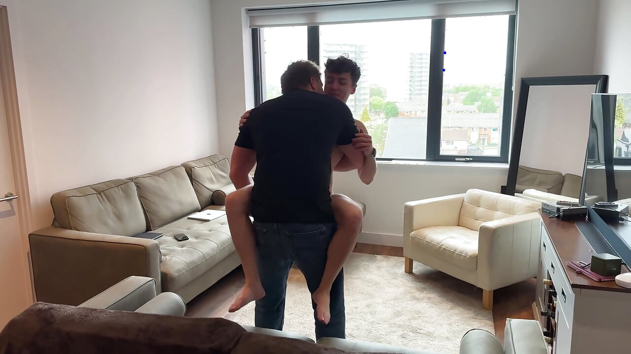 (no Audio) Luke Catton & Rossy Get Home Fuck Hard on the Sofa