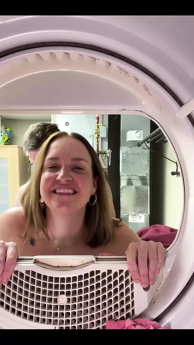 I Got Stuck in the Dryer, Fucked Out of It and Filled up with Cum!