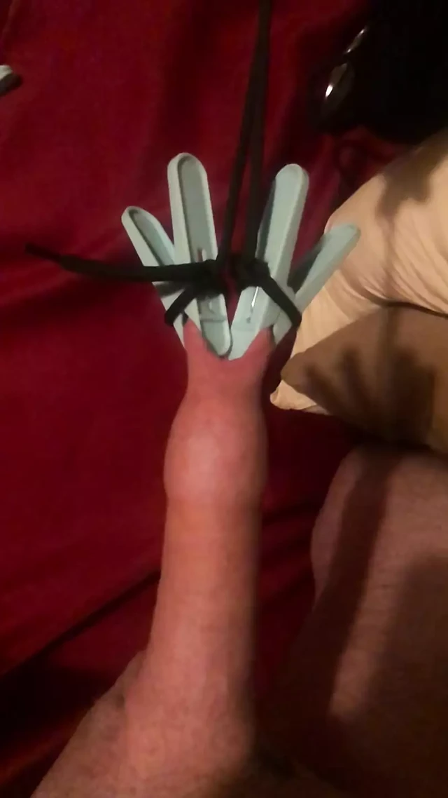 Clamped foreskin shaking Part 2 of 3