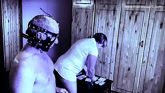 Dominatrix mistress April human pin cushion