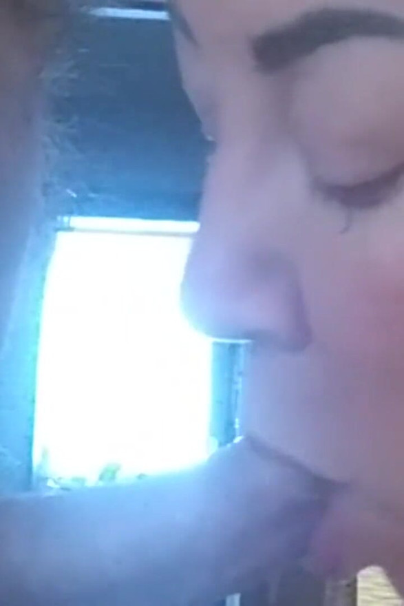 First blowjob from stepmother-in-law and cum on tits #2