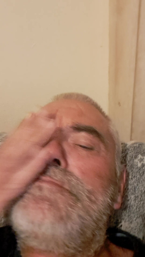 Wanking cumshot wiping cum on my face