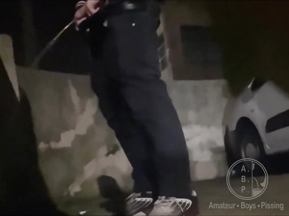 Amateur Boy Caught Peeing in the Street After Party