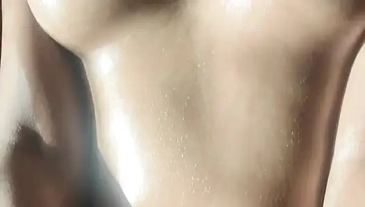 Ateşli büyük doğal erkek masajı