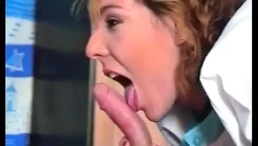 Hairy nurse gets anally slammed