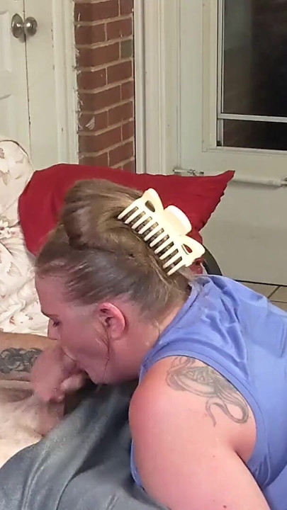 Cheating wife caught giving the neighbor a blowjob and smoking! | Clip 1