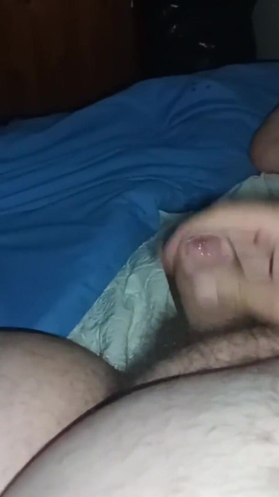 Emotional moment from "Chubby man masturbating his small dick in bed"