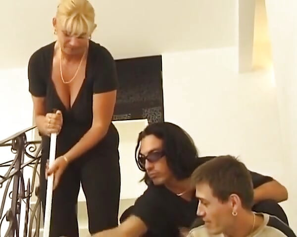 Wild German MILF and Teen Getting Screwed by Two Hard Cocks