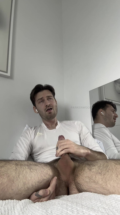 Emotional moment from "Selfsucking College Boy Goons As He Cums In His Mouth"