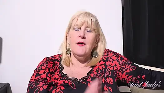 Auntjudys - Busty Mature BBW Catherine Can Needs a Gardener for Her Hairy Bush