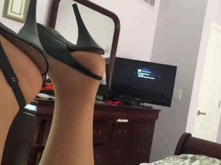 oral seks ve külotlu çorap karısı