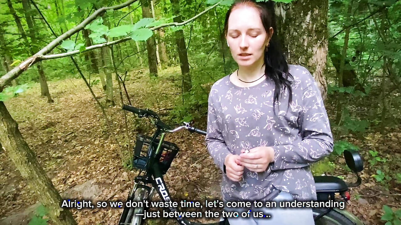 Helped a cutie fix her bike in the middle of nowhere and she thanked me with a juicy outdoor doggystyle & swallowed all my cum
