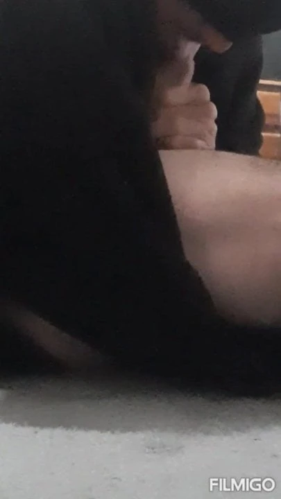 Self sucking my precum soaked uncut cok