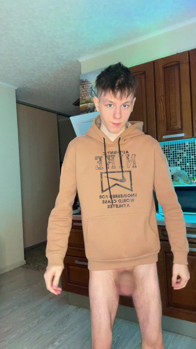 Young Student Home Alone With A Monster Boner And Lots Of Sperm