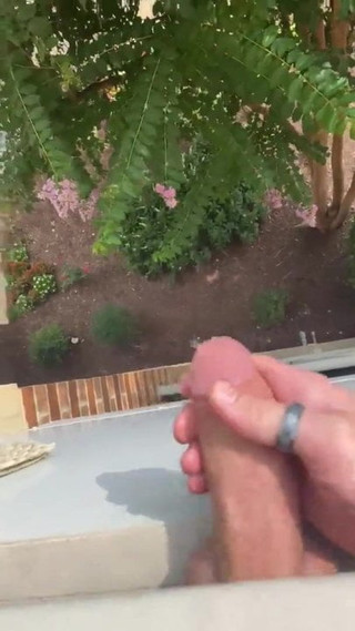 Balcony quarantine sperm rain cum