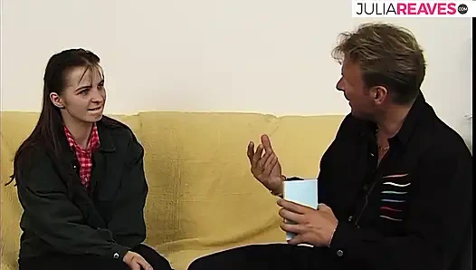 Hot Teen Practises with a Black Dildo