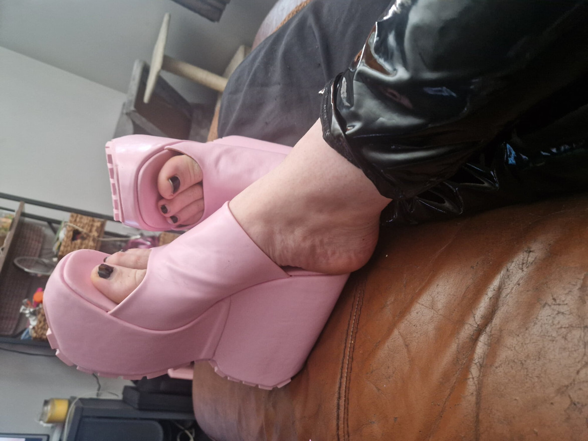 Pink wedges and pvc