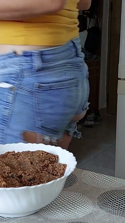Sensual hairy woman in the kitchen. Sexy mom, hairy pussy, big ass, vacuuming the house naked. Hairy Latina big… | Clip 1