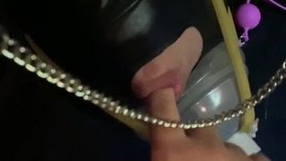 swollow water from dick at Inverted suspension