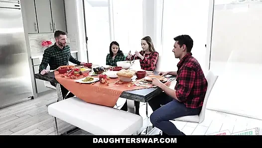 Cute Asian teen fucks her best friend`s Stepdad on thanksgiving