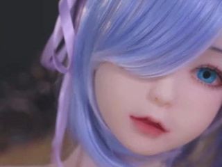 Re zero rem tpe silicone tình dục búp bê cosplay làm tình anime