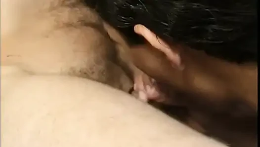 Amazing brunette and dude seduces another guy into bisexual action