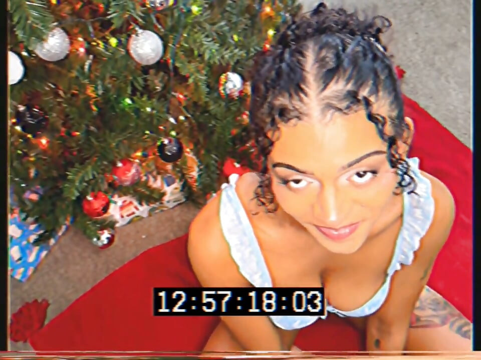 Slutted Out Under the Tree for Christmas