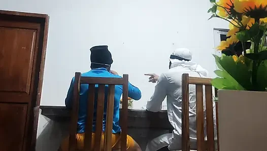 Horny waitress fucks her customer, she had it planned