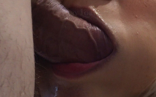 Close-up: Cheating Big Cock Sucking