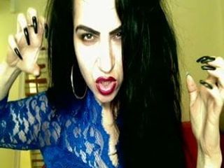 seductress with long dark nails