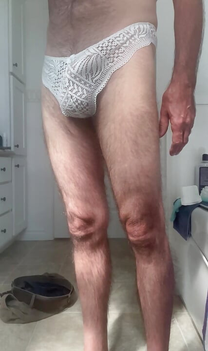 White lace  panties make me horny