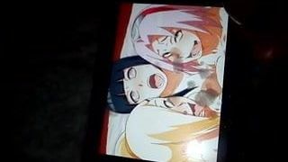 Anime esperma homenagem - ino sakura hinata sexo a três