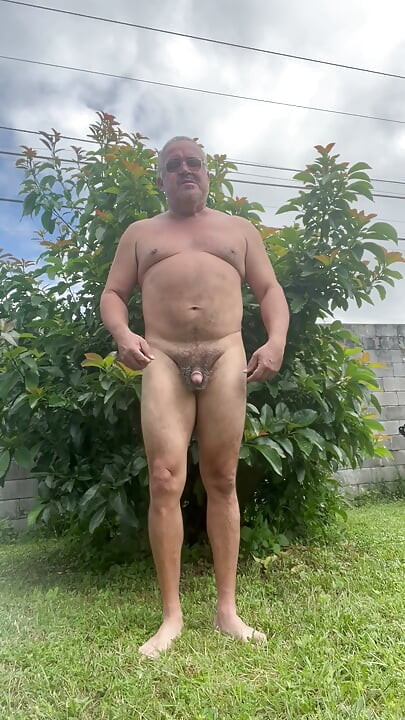 Nude in Front of the Avocado Tree