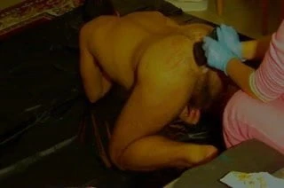 Ass destroing with giant black plug