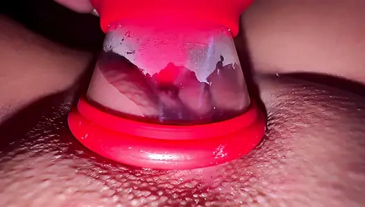 Sucker with sweet tongue, rubs her pussy, soft and virgin