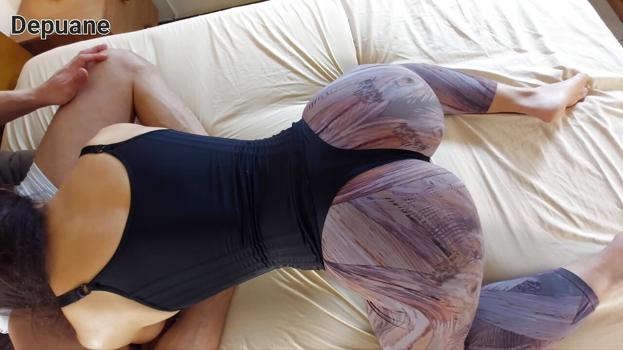 POV Hot Wife’s Big Ass in Tight Yoga Pants Pounded Hard Doggystyle