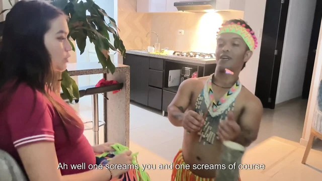 I Give My Hot Stepsister a Very Sexy Hawaiian Show, She Gets Horny and I End up Sticking My Nice Cock in Her Huge Ass