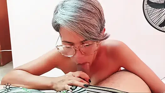 Compilations of oral sex at home when my husband isn't there. Close-up.