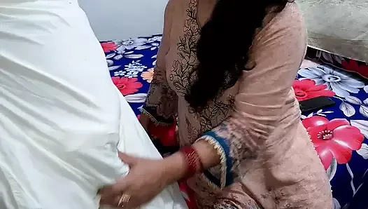 After romancing for some time, the husband had sex with his Punjabi wife.