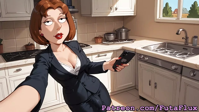 Futanari Diane Simmons Masturbating and Self Suck