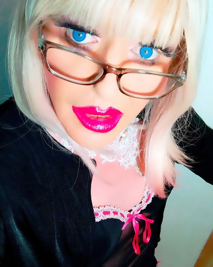 Sexy white stockings sissy