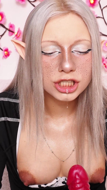 Divulya-sladulya Fills Her Mouth with Sperm - Blowjob of a Big Dick!