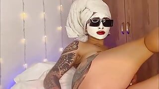 Pussy hair and tattoed Latina