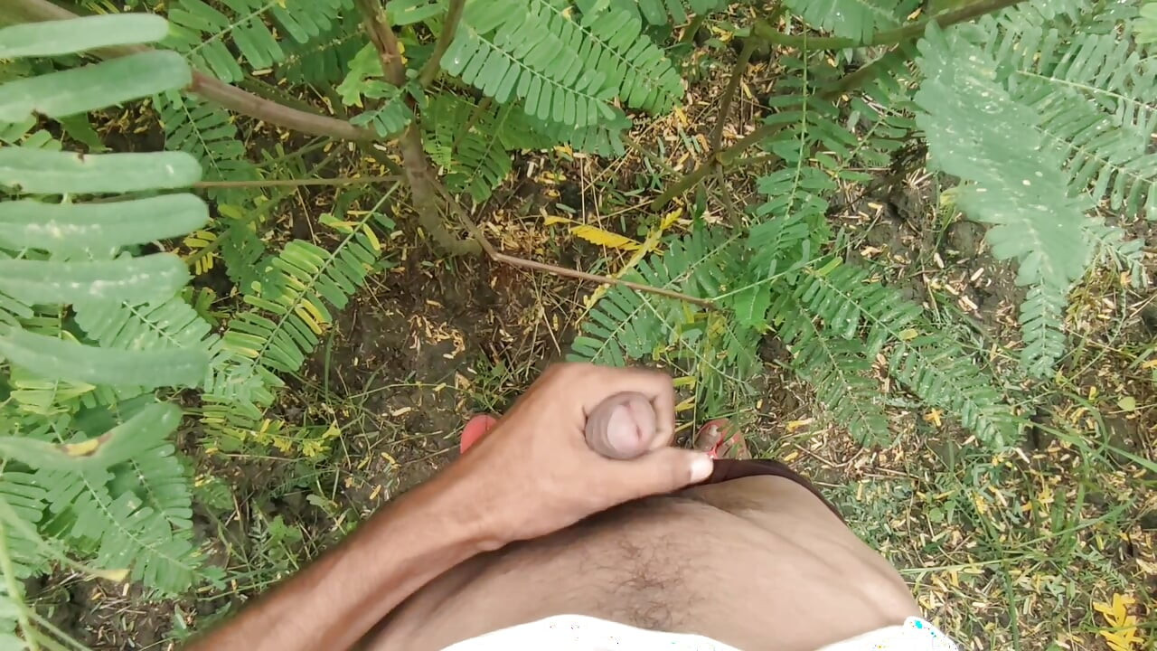 Horny Boy Masturbation in Outdoor and Cumshot