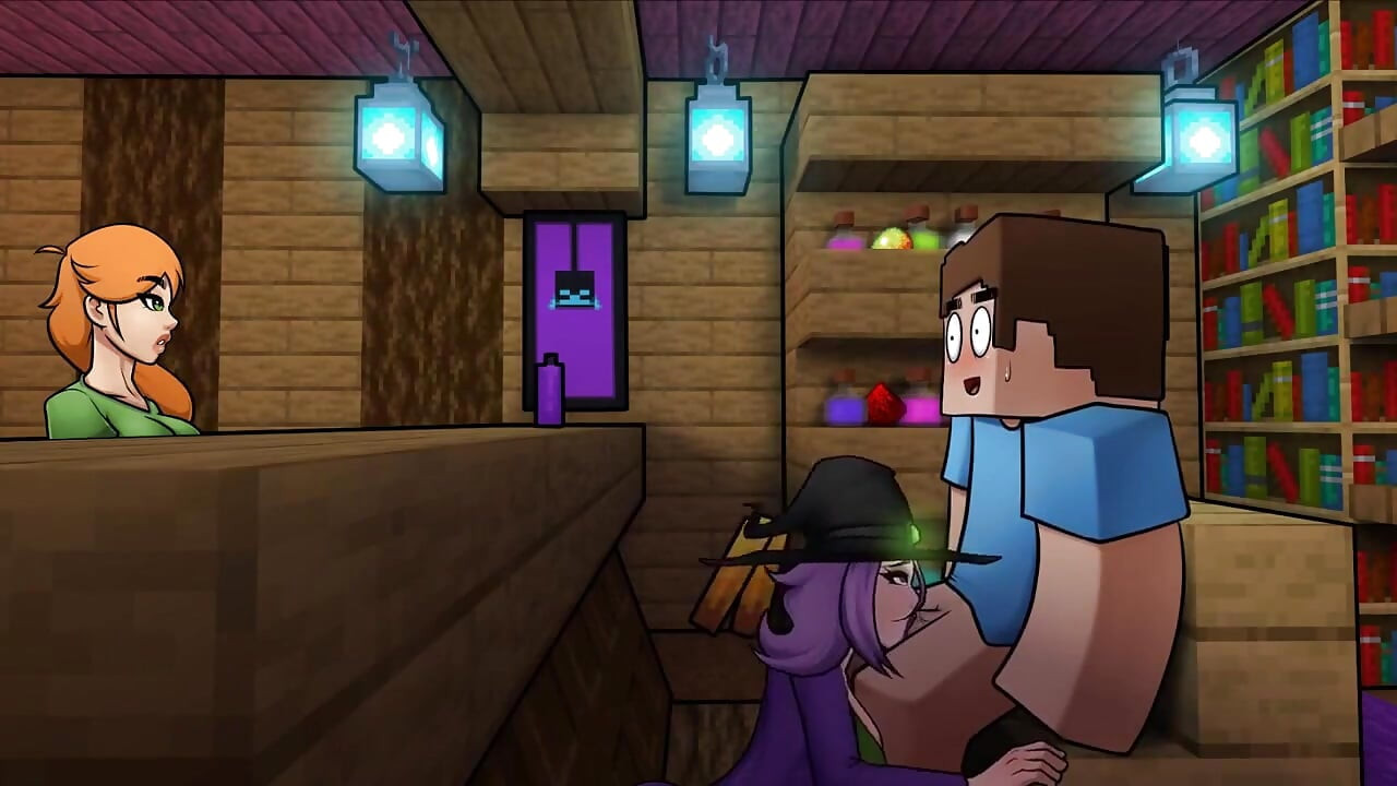 Minecraft Hentai Horny Craft - Část 21 - Kouření čarodějnice pod stolem od Loveskysan69