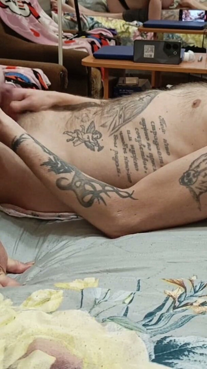 mother-in-law watches son-in-law cum after blowjob | Clip 1